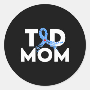 T1D Mum Type 1 Diabetes Awareness Insulin Family S Classic Round Sticker