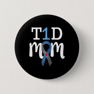 T1d Mum - Type 1 Diabetes Awareness Mummy 6 Cm Round Badge