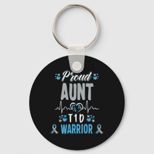T1D proud Aunt Diabetes awareness Type 1 Pancreas  Key Ring
