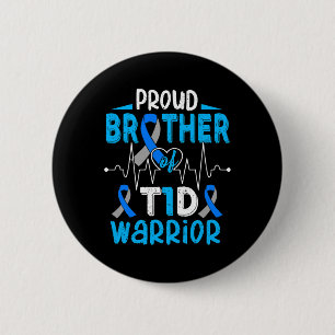 T1d Proud Brother Diabetes Awareness Type 1 Insuli 6 Cm Round Badge