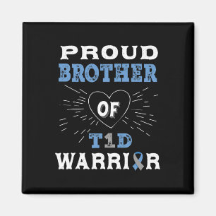 T1d Proud Brother Diabetes Awareness Type 1 Insuli Magnet