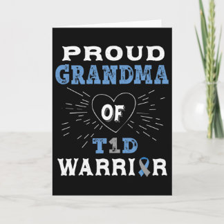 T1d Proud Grandma Diabetes Awareness Type 1 Insuli Card