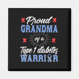 T1D Proud Grandma Diabetes Awareness Type 1 Insuli Magnet