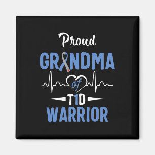 T1D Proud Grandma Diabetes Awareness Type 1 Insuli Magnet