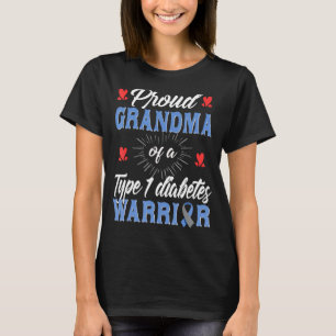 T1D Proud Grandma Diabetes Awareness Type 1 Insuli T-Shirt