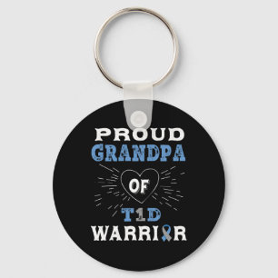 T1d Proud Grandpa Diabetes Awareness Type 1 Insuli Key Ring