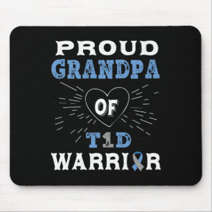 T1d Proud Grandpa Diabetes Awareness Type 1 Insuli Mouse Pad
