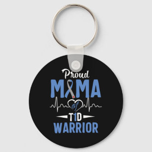 T1D Proud Mama Diabetes Awareness Type 1 Insulin P Key Ring