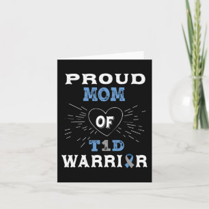T1D Proud Mum Diabetes Awareness Type 1 Insulin Pa Card