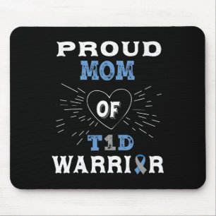 T1D Proud Mum Diabetes Awareness Type 1 Insulin Pa Mouse Pad