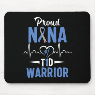 T1D Proud Nana Diabetes Awareness Type 1 Insulin P Mouse Pad