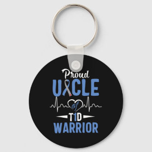 T1D Proud Uncle Diabetes Awareness Type 1 Insulin Key Ring
