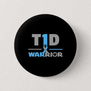 T1D Quote Fun Type 1 Diabetes Diabetes Awareness M 6 Cm Round Badge