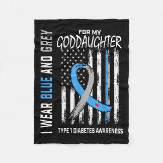 T1d Shirt Type 1 Diabetes Shirt Goddaughter Type O Fleece Blanket