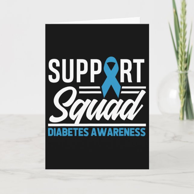 T1d T2d Warrior Support Squad Diabetes Awareness  Card (Front)