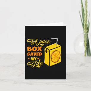 T1D Type 1 Diabetes Awareness Gift Juice Box Saved Card