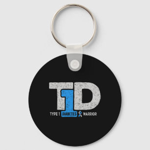T1d Type 1 Diabetes Warrior Awareness Diabetic Rib Key Ring
