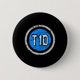 T1D Type 1 Superhero Emblem Diabetes Awareness  6 Cm Round Badge