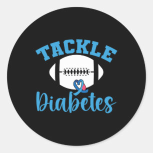 T1D Warrior Diabetes Awareness Tackle Diabetes 2 Classic Round Sticker
