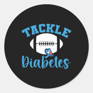T1d Warrior Diabetes Awareness Tackle Diabetes 2 Classic Round Sticker