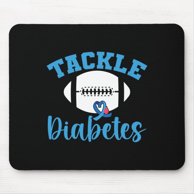 T1D Warrior Diabetes Awareness Tackle Diabetes 2 Mouse Pad (Front)