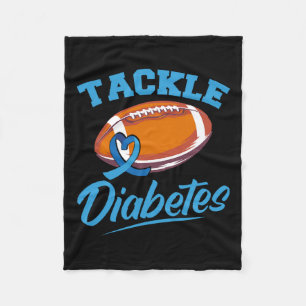 T1d Warrior Diabetes Awareness Tackle Diabetes Fleece Blanket