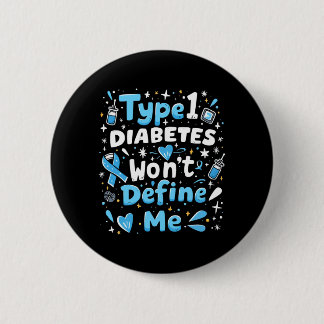 T1d Warrior Insulin Diabetic Type 1 Diabetes 6 Cm Round Badge
