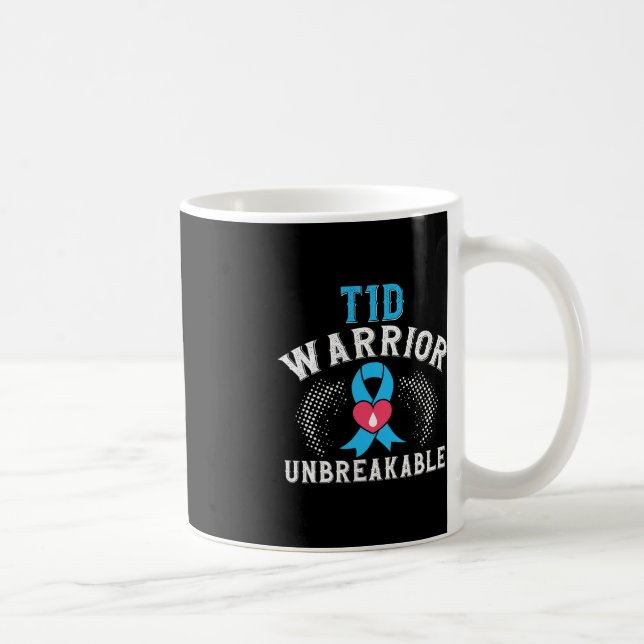 T1D Warrior Unbreakable Diabetes Awareness Month B Coffee Mug (Right)