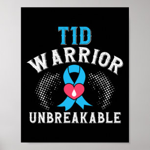 T1d Warrior Unbreakable Diabetes Awareness Month B Poster