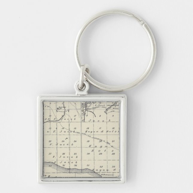 T2021S R2021E Tulare County Section Map Key Ring (Front)
