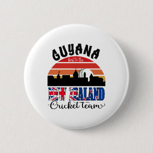 T20 Cricket Guyana Host To The New Zealand Cricket 6 Cm Round Badge