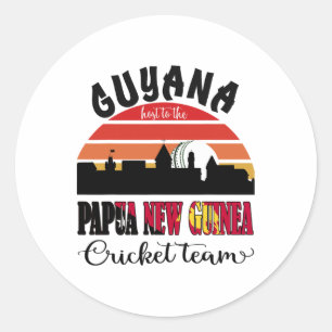 T20 Cricket Guyana Host To The New Zealand Cricket Classic Round Sticker