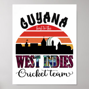 T20 Cricket Guyana Host To The West Indies Cricket Poster