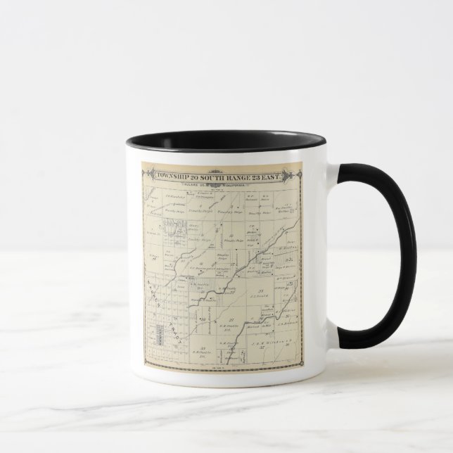 T20S R23E Tulare County Section Map Mug (Right)