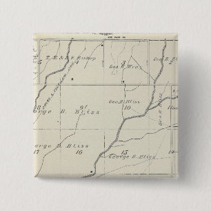 T20S R25E Tulare County Section Map 15 Cm Square Badge