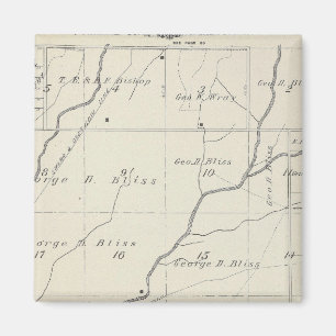 T20S R25E Tulare County Section Map Magnet