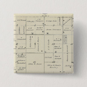 T20S R26E Tulare County Section Map 15 Cm Square Badge