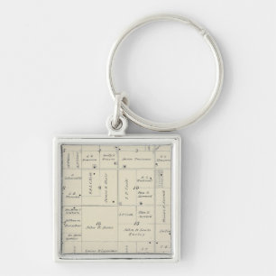 T20S R26E Tulare County Section Map Key Ring