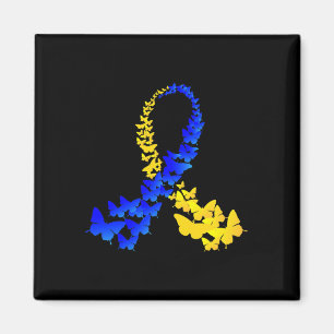 T21 Butterfly World Down Syndrome Day Women Kids Magnet