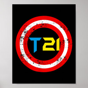 T21 Superhero World Down Syndrome Awareness Day Ki Poster