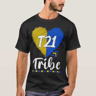 t21 Tribe 21 World Down Syndrome Awareness Day Hea T-Shirt