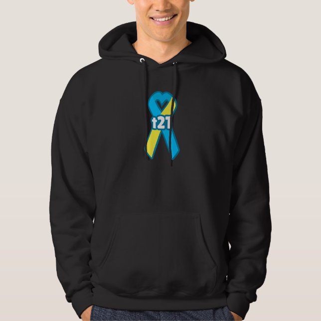 T21 Trisomy 21 Down Syndrome Awareness Awareness H Hoodie (Front)