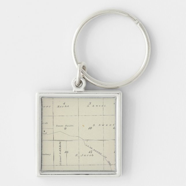 T21S R22E Tulare County Section Map Key Ring (Front)