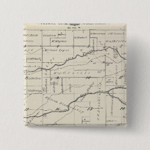 T21S R25E Tulare County Section Map 15 Cm Square Badge