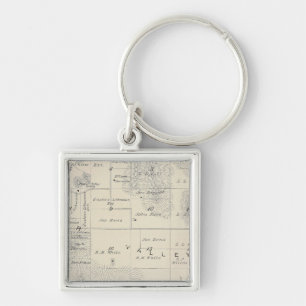 T21S R28E Tulare County Section Map Key Ring