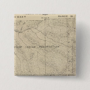T2223S R3031E Tulare County Section Map 15 Cm Square Badge