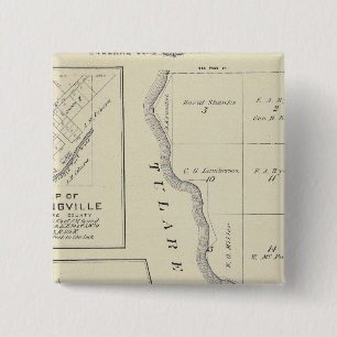 T22S R22E Tulare County Section Map 15 Cm Square Badge