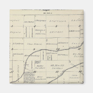 T22S R25E Tulare County Section Map Magnet