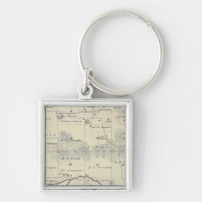 T22S R28E Tulare County Section Map Key Ring (Front)