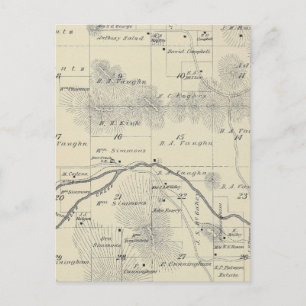 T22S R28E Tulare County Section Map Postcard
